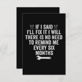 Als ik zei dat ik het zal oplossen, zal ik funny M Bedankkaart (Voorkant / Achterkant)