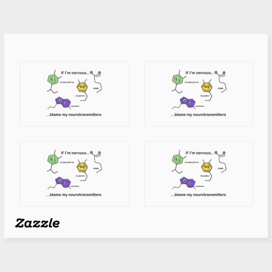 Als ik zenuwachtig ben... rechthoekige sticker (Vel)