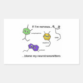 Als ik zenuwachtig ben... rechthoekige sticker (Voorkant)