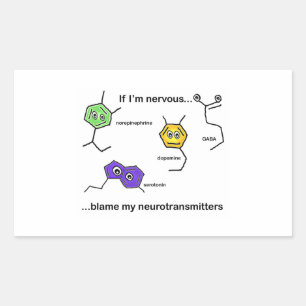 Als ik zenuwachtig ben... rechthoekige sticker