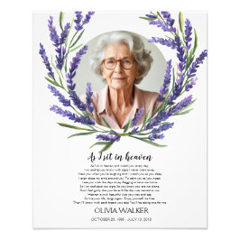 Als ik zit in de hemel Foto Begrafenis Welkomstbor Afdruk