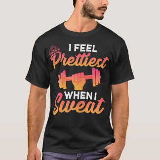  Als Ik Zweet Workout Gym Oefening Fitnes T-shirt