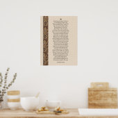 Als inspirerend poëzie door Rudyard Kipling Poster (Keuken)