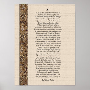 Als inspirerend poëzie door Rudyard Kipling Poster