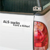 ALS is klote, geneest een moordenaar! Bumpersticker (Op Truck)
