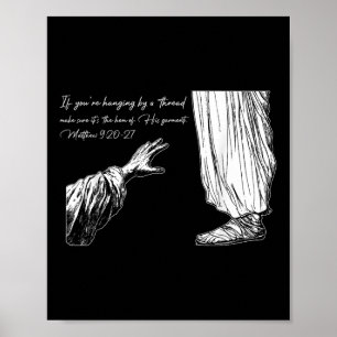 Als je aan een draad hangt, zorg er dan voor dat h poster