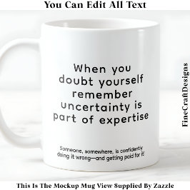 Als je aan jezelf twijfelt 075 Inspirerende quote  Koffiemok