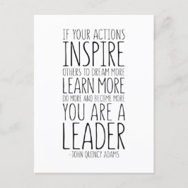 Als je acties anderen inspireren, John Quincy Adam Briefkaart