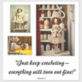 Als je alles blijft haken, komt alles goed sticker (Vel)