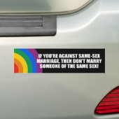 Als je&apos bent tegen Bumpersticker van homohuwel (Op auto)