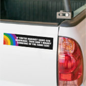 Als je&apos bent tegen Bumpersticker van homohuwel (Op Truck)