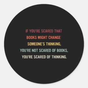 Als je bang bent om boeken te schrijven kan dat ie ronde sticker
