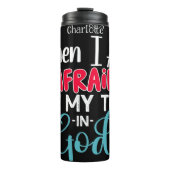 Als je bang bent, vertrouw op God Thermosbeker (Voorkant)