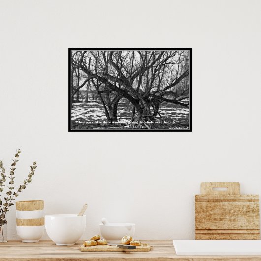 "Als je beseft dat er niets ontbreekt..... Poster (Keuken)