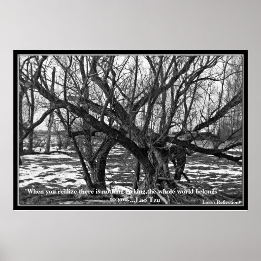 "Als je beseft dat er niets ontbreekt..... Poster (Voorkant)