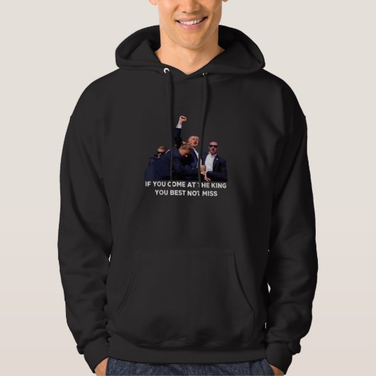 Als je bij de koning komt, mis je best geen grappi hoodie (Voorkant)