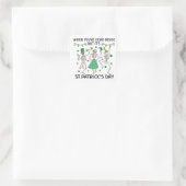 Als je binnen dood bent, maar het is St. Patrick's Vierkante Sticker (Tas)