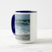 Als je blauw ziet, kijk dan uit (mooie oceaan) mok (Voorkant links)