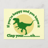 Als je blij bent en het weet briefkaart (Voorkant)