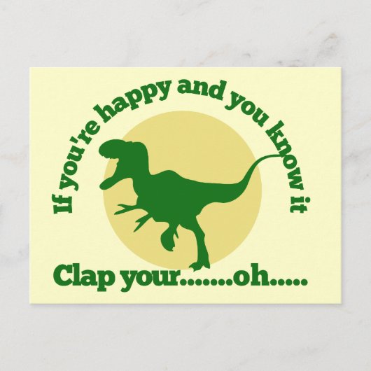 Als je blij bent en het weet briefkaart (Voorkant)