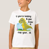 Als je blij bent en je weet het T-shirt (licht) (Voorkant)