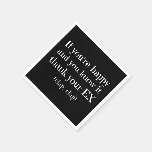 Als je blij bent grappige citaten servetten (Hoek)