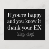 Als je blij bent met grappige prijsopgave briefkaart (Voorkant)