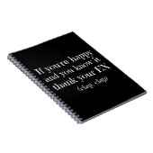 Als je blij bent met grappige prijsopgave notitieboek (Rechterzijde)