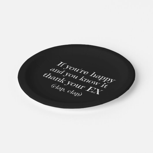 Als je blij bent met grappige prijsopgave papieren bordje (Gekanteld)