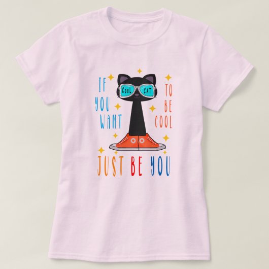 Als je cool wilt zijn, wees dan gewoon jezelf Auti T-shirt (Design voorkant)