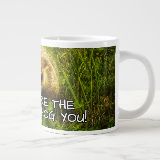 Als je de grond was, zou ik je ophangen, mok. grote koffiekop (Rechts)