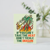 Als je de hitte niet kunt nemen briefkaart (Staand voorkant)