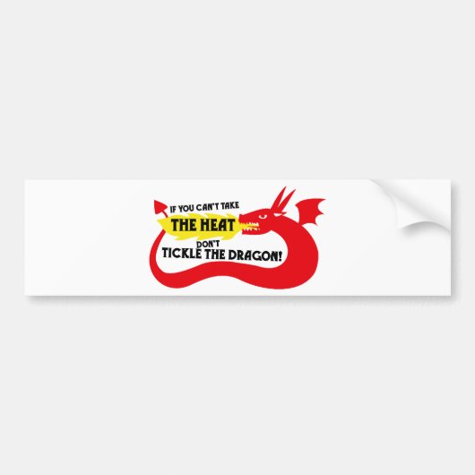 Als je de hitte niet kunt nemen bumpersticker (Voorkant)
