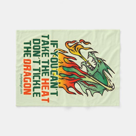 Als je de hitte niet kunt nemen fleece deken (Voorkant (Horizontaal))