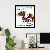 Als je de hitte niet kunt verdragen poster (Thuiskantoor)