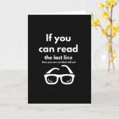 Als je de laatste regel kan lezen, dan ben je niet kaart (Gele Bloem)