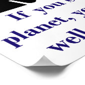 Als je de planeet redt - prijsopgave voor klimaatv poster (Hoek)