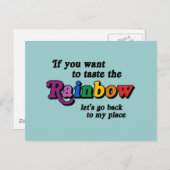 Als je de regenboog wilt proeven briefkaart (Voorkant / Achterkant)
