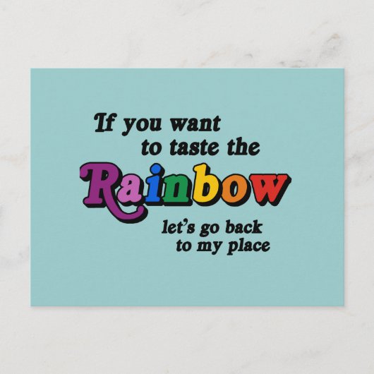 Als je de regenboog wilt proeven briefkaart (Voorkant)