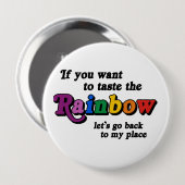 Als je de regenboog wilt proeven ronde button 4,0 cm (Voorkant /achterkant)
