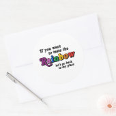 Als je de regenboog wilt proeven ronde sticker (Envelop)