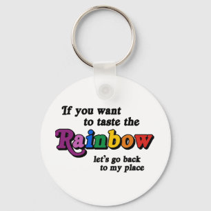 Als je de regenboog wilt proeven sleutelhanger