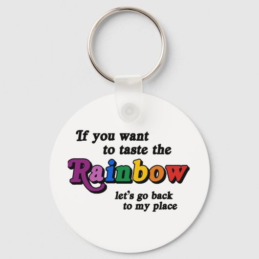 Als je de regenboog wilt proeven sleutelhanger (Voorkant)