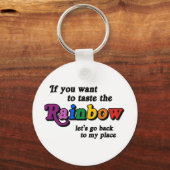 Als je de regenboog wilt proeven sleutelhanger (Voorkant)
