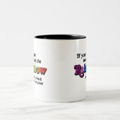 Als je de regenboog wilt proeven tweekleurige koffiemok (Center)