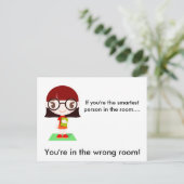 Als je de slimste persoon in de kamer bent.. briefkaart (Staand voorkant)