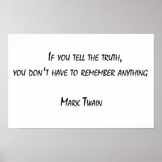 Als je de waarheid vertelt poster (Voorkant)