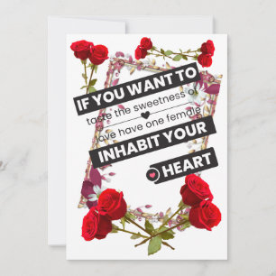 Als je de zoetheid van de liefde wilt proeven, heb feestdagenkaart