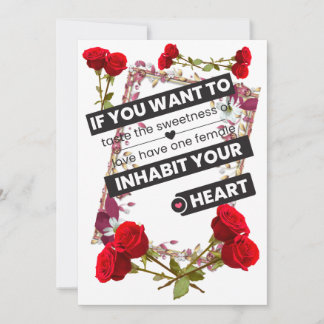 Als je de zoetheid van de liefde wilt proeven, heb feestdagenkaart