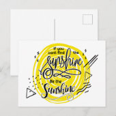 Als je de zon niet kunt vinden, is het de zon briefkaart (Voorkant / Achterkant)